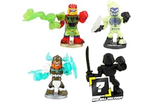 Akedo Légendes Powerstorm Coffret Guerrier Collector 4 Figurines Miniatures de Combattants, Dont 1 Guerrier Ultra Rare et 1 Guerrier mystère