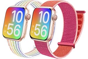 BlackPro Apple Watch-Armband für Kinder, atmungsaktiv, weiches Nylon-Schlaufenarmband für Jungen und Mädchen, kompatibel mit Apple Watch Serie 7/6/5/4/3/2/1/SE, 38 mm, 40 mm, 41 mm, 42 mm, 44 mm, 45 mm
