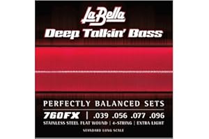 La Bella 760Fx Flat Wound Bass Strings Set 39/96