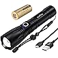 outlite 4500 Lumen LED Taschenlampe Extrem Hell, 5000mAh USB Aufladbar 26650 Batterie Enthalten, 5 Lichtmodi, Zoombar…