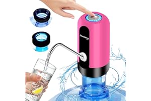 EASY SPEED EASYSPEED Elektryczny Dozownik Wody Pitnej,W Zestawie 2 Adaptery Automatyczny Dystrybutor Wody Pitnej,Możliwość ładowania Przez USB 1200 mAh Pompa Do Butelek Na Wodę,Do Domowego Biura