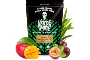 Verde Mate Green Mango & Maracuya 500 g - Yerba Mate dal Sapore Esotico, Infuso di Frutta Tropicale, Bevanda Naturale Brasiliana