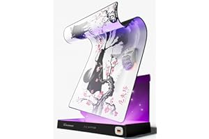 Nyfter - XXL Gaming Mauspad Sakura Weiß 900 x 500mm Premium Fuji Mousepad Size Groß vernähte Kanten langlebig mit high-end Glide und Anti-Rutsch