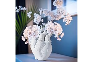 VAYALT Vaso Cuore Decorazione Estetica Anatomica, Vaso a Forma di Cuore Statue, Vaso per Piante, Decorazione Estetica, Decorazione per Desktop, Composizione Floreale, Vaso a Forma Cuore Anatomico in Resina