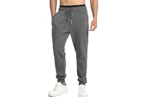 Suwangi Pantalon de Survetement pour Homme Jogging Training Pantalons de Course à Pied et D'entraînement Tapered Cuff avec Poches Zippées