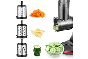 ‎AMZCHEF AMZCHEF Slow Juicer Zubehör - 3 Edelstahl 304 Trommelreibe Aufsätze - Für ZM1501 & GM3001 - Multifunktional & Sicher - Leicht zu Reinigen, P-001