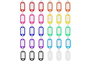 Skaaisont 30 Porte Clef Etiquette,Porte Clés en Plastique 10 Couleurs,Porte étiquette Inscriptibles pour de Maison,Peut être Utilisé Marquer Divers Articles Par Exempl Bagages,Nom l'animal