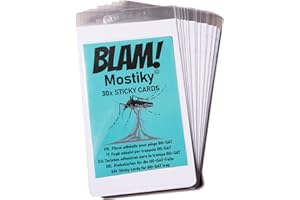 BLAM! Mostiky: 30 Films adhésifs Compatible piège pondoir Biogents(*) BG-Gat(*) / Reflect-Tech(*) et HexaCatch(*). Pack de 30 Sticky Cards (Cartes adhésives) Contre Les moustiques Tigres.