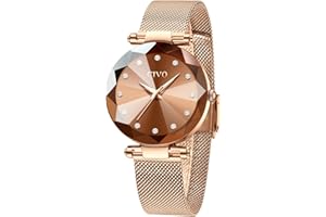 CIVO Orologio Donna Elegante da Polso Orologio Stelle Bracciale Analogico Quarzo Cielo Stellato Diamanti Regalo