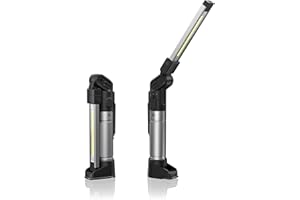 HOTLIGH Arbeitsleuchte – 800 Lumen Werkstattlampe LED mit Multifunktionalem Faltbarem Design, 2200 mAh Arbeitsleuchte LED Akku, 3 Leuchtmodi Arbeitslampe für Fahrzeugwartung/Notfälle, 1 Packung