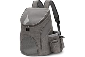 ALLSOPETS Animale Domestico Cane Zaino Porta Gatti Tappetino Rimovibile Portatile Cuccia per Viaggi Campeggio Escursionismo Carico Massimo 6 kg