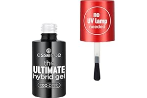 Essence Cosmetics Top Coat Gel Híbrido The Ultimate, De Larga Duración, Suavizar, Fijación, Brillante, Translúcido, 8 ml