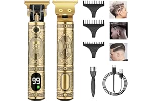 LOVPIS Tondeuse Cheveux Hommes, Tondeuse Barbe Homme Professionel, Rasoir Electriques Hommes Écran LED, Sans Fil Tondeuse Precision Rechargeable, Silencieuse pour les Enfant et la Famille