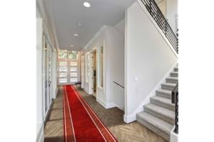 runrug Carpet Runner Rug - For Hallway, Kitchen Floor, Corridor - Width 70cm x 270cm Long - Red Tribal