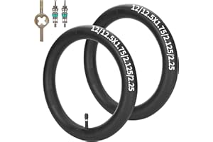 RUTU Lot de 2 chambres à air de rechange pour roue avant 12.5x 1.75/2.125/2.25 compatibles avec les chambres à air de poussette BoB Revolution SE/Pro/Flex/SU/Ironman