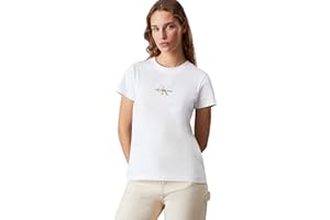 CALVIN KLEIN JEANS Calvin Klein T-Shirt Maniche Corte Donna Monologo Slim Scollo Rotondo