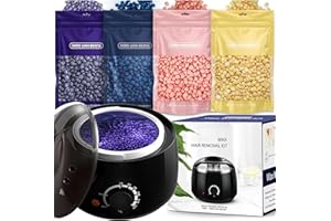 calentador de cera depilatoria maquina de cera caliente - Vinmall calentadores de cera calentador cera depilatoria 400g Depilatoria Cera,30 Espátulas para Todo Tipo Cabello,Cejas, Faciales, Bikini