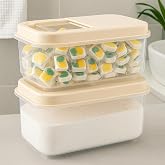 2'li Set 7,5 Lt Mega Banyo D&uuml;zenleyici Kayar Kapaklı Etiketli Toz Tablet Deterjan Saklama Kutusu