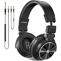 Ortizan Casque Audio Filaire - Casque de Studio - Professionnel 40 kHz stéréo Haute résolution - Enregistrement de Casques DJ - Prise Audio 1/4 à 3,5 mm pour Enregistrement/mixage/baladodiffusion