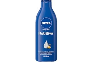 NIVEA Body Milk Nutritivo (1 x 400 ml), leche corporal que hidrata durante 72 h, crema hidratante corporal con aceite de almendras y ácido hialurónico, para piel seca