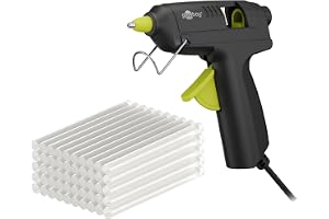 goobay 20 W varmlimspistol inklusive 50 stänger för 7 mm självhäftande stänger, snabb uppvärmning, perfekt för hantverk, deko