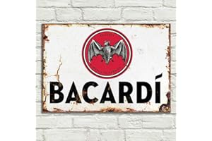 LBS4ALL Bacardi Signs - Placa de metal de aluminio, estilo vintage, pub tiki bar, hogar, café, pared, cerveza, club retro