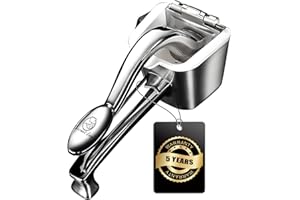 GOURMET EASY Stainless Steel Lemon Squeezer, Heavy-Duty Orange Juicer, Durable Hand Press Citrus Juicer, Portable Lime Squeezer, Rust-Free, Easy to Clean, Ideal for Kitchen & Bar, 5-Year Warranty
