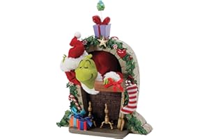 Department 56 Possible Dreams Dr. Seuss The Grinch Up The Chimbley Figur, 27,9 cm, Mehrfarbig