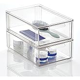 Organizer Armadio Impilabile Trasparente - Cassetti Per Scarpe E Accessori | MDesign Plastica Resistente - Foto 4