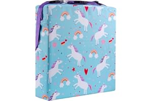 Holdfiturn Toddler Booster Seat with Straps Baby Kid Infant Demountable Adjustable Washable Portable Dining Chair Pad Chair Increasing Cushion Unicorn