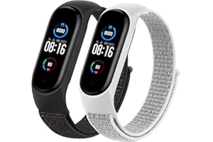 Tobfit Armband Kompatibel mit Xiaomi Mi Band 5 / Mi Band 6 / Mi Band 4 / Mi Band 3 / Amazfit Band 5, Nylon Weiches Atmungsaktives Armband für Mi Band 6/5/4/3 / Amazfit Band 5