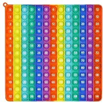 Jouet Pop Fidget Arc-en-ciel – Silicone Qualité Alimentaire – Lettres Et Chiffres – Anti-stress, éducatif – Pour Enfants Et Adultes