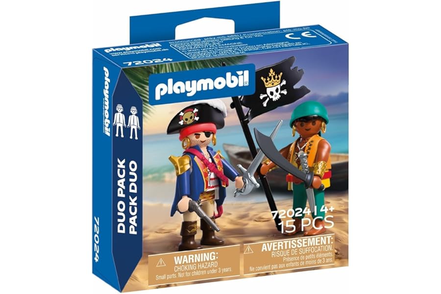 Playmobil DuoPack Pirates – 2 Figure Set with Accessories for Swashbuckling Adventure Play