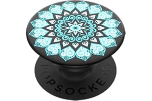 PopSockets 801146 PopGrip - Ausziehbarer Sockel und Griff für Smartphones und Tablets mit einem Austauschbarem Top - Peace Mandala Sky