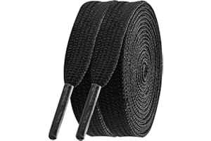 TwizzTop 2 Pairs 10MM Wide ShoeLaces for Trainers,Fat Flat Replacement Strings for Converse Air Force Adidas Campus Skate Shoes