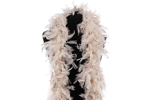 POHOTOBOOTH PROPS LTD Luxury Ivory Feather Boa – 80g -180cm