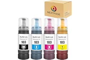 NEXTPAGE 103 Ink Bottles Compatible with L1110‎ L1210 L1250 L3100 L3101 L3110 L3111 L3150 L3151‎ L3156 L3160 L3210 L3211 L3250 L3251 L3252 L3260 L3550 PrinterY (4 Pack)