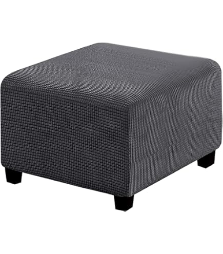 Coprisgabello Quadrato Elasticizzato Zalati - Antiscivolo, Morbido, Per Sedia Da Bar Grigio - Foto 9