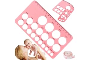 BAVOOTY Règle de Mesure pour Mamelons,Mesure de la Taille des Mamelons en Silicone,Outil de Mesure de la Taille des Mamelons avec 1.5m de Ruban à Mesurer,Doux et élastique pour le Post-Partum pour les Mères