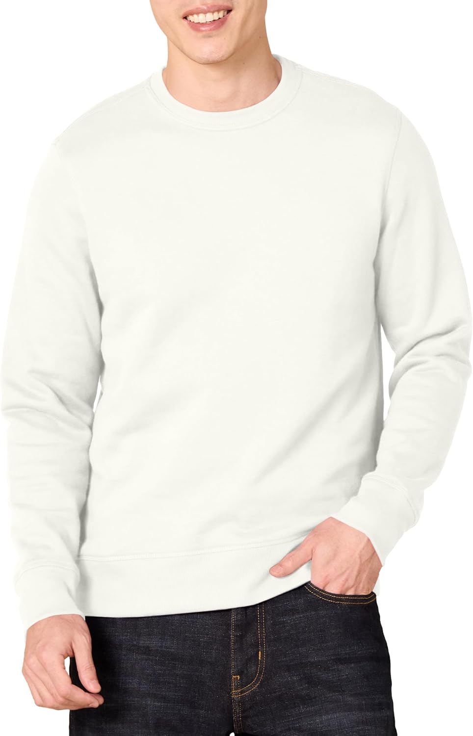 Amazon Essentials Hombre Sudadera de Forro Polar con Cuello Redondo (Disponible en Tallas Grandes y Largos Especiales)