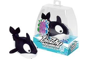JOHN ADAMS Zhu Zhu Pets | Zhu Zhu Aquarium Toy Fish - Flip | Interactive, Collectible Pet with Sounds and Movement | Electronic Pets | Ages 4+, Black & White