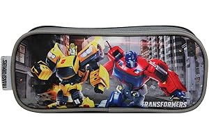 BAGTROTTER Piórnik szkolny 2 przegródki Transformers Szary