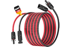 SORLPV SOLARKABEL 4MM², PV VERLÄNGERUNGSKABEL 7M MIT BUCHSEN UND SOLARSTECKER, 12AWG SOLARKABEL VERLÄNGERUNG, IP68 WASSERDICHTEM PHOTOVOLTAIK KABEL STECKER FÜR SOLARSYSTEME (ROT/SCHWARZ)