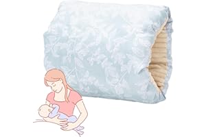 Zouwel Breastfeeding Arm Pillow Cozy Cradle Arm Pillow, Breastfeeding and Bottle Feeding Head Support Pillow Soft Cotton Cozy Cradle Pillow for Travel Outdoor (B)
