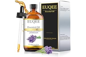 EUQEE Huile Essentielle Lavande 118 ml, Huile de Lavande Pures Naturelles, Lavande Huile Essentielle pour Diffuseur, Humidificateur, Aromathérapie, Détendre