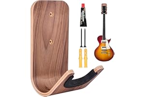 Support mural pour guitare – Support de guitare – Support mural en bois dur pour ukulélé, banjo, guitare électrique acoustique, basse Zorq
