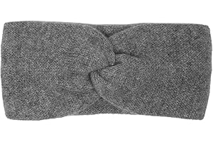 Zwillingsherz Fascia in 100% cashmere – Fascia per capelli in maglia grossa di alta qualità in tinta unita per donne e ragazze – lana – paraorecchie – fascia per capelli – calda e morbida per