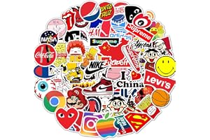 Anabiya 100pcs Waterproof Stickers Pack for Fashion Laptop Decals Water Bottle Cars Motorcycle Bicycle Bumper Skateboard Luggage Phone Case DIY Decoration Logo Books (Multi Color)