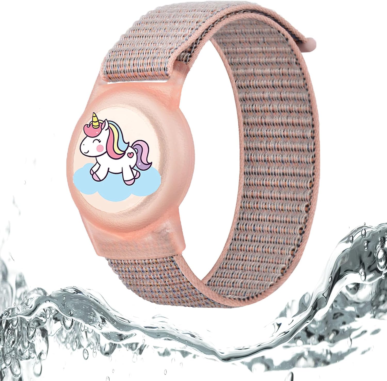 Dingfeiyu Airtag Pulsera niño, Funda Airtag Llavero Case Holder, Correa protección niños, localizador GPS Pulsera para niño Anti-arañazos