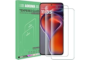 AOKUMA [2 sztuki folii ze szkła hartowanego do Motorola Moto G15 Power, twardość 9H, odporna na wstrząsy, odporna na zadrapania i odciski palców